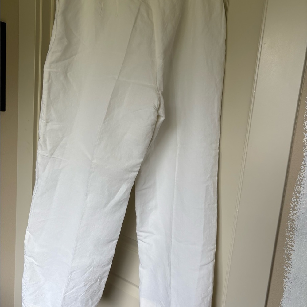 Ann Taylor LOFT White Linen Pants